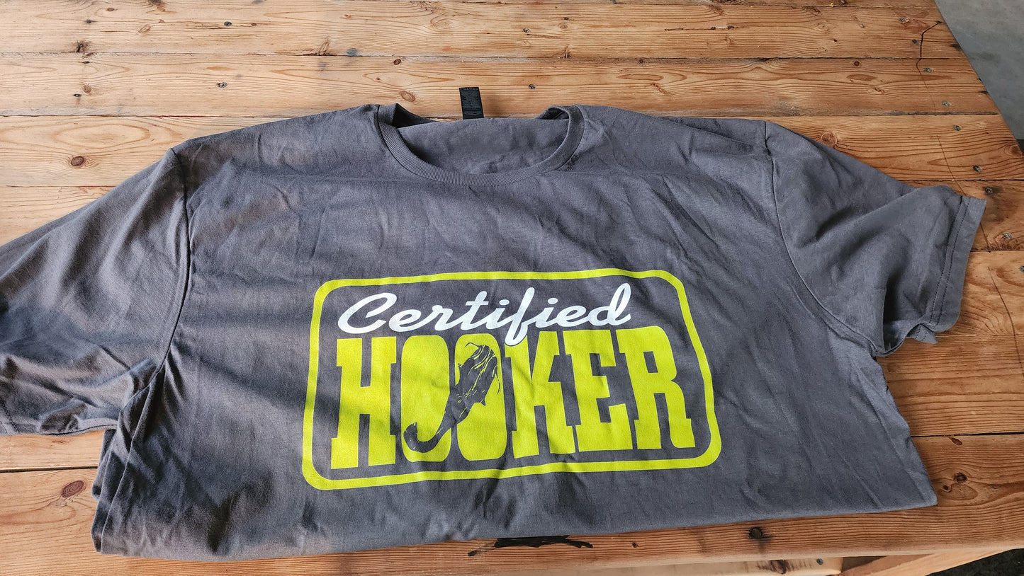 Certified hooker logo t shirt