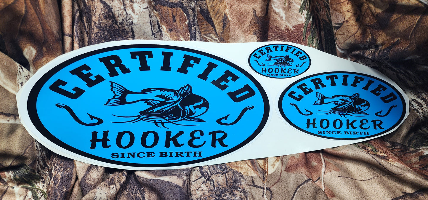 Certified hooker catfish decal