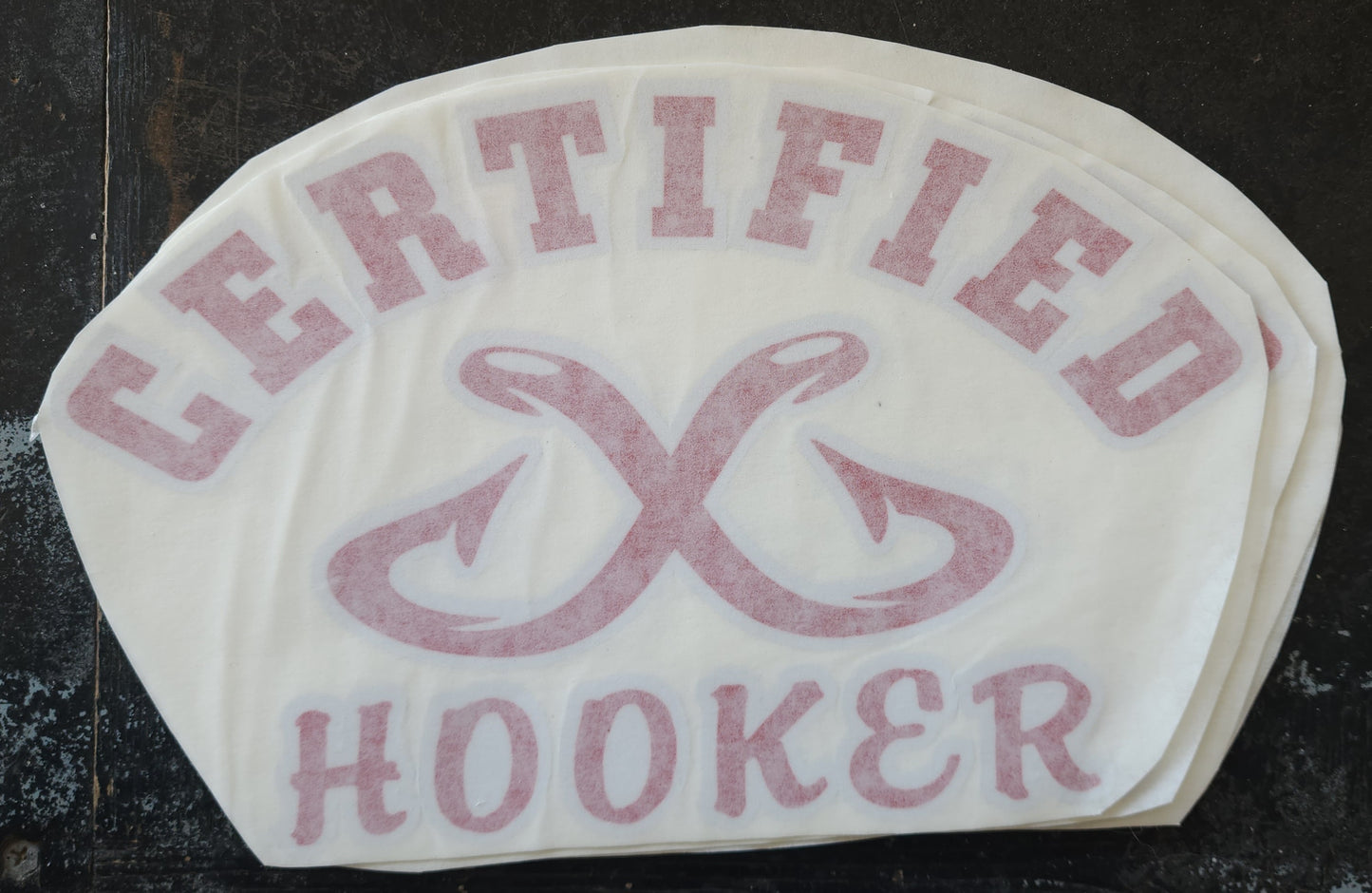 Certified hooker logo decals