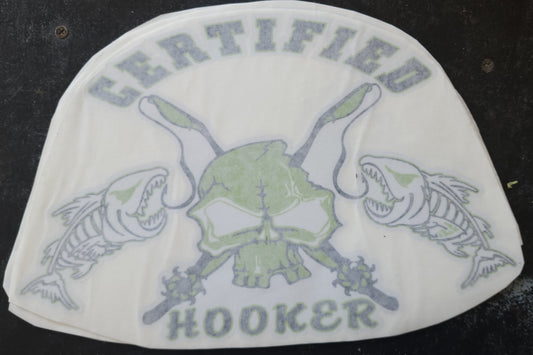 Certified hooker skull decal