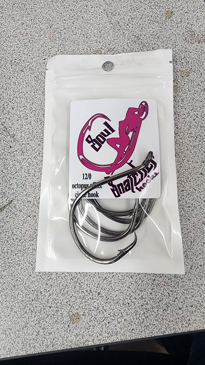 3 pack Soul snatcher 12/0 octopus circle hooks