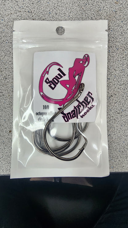 3 pack soul snatcher 10/0 octopus circle hooks