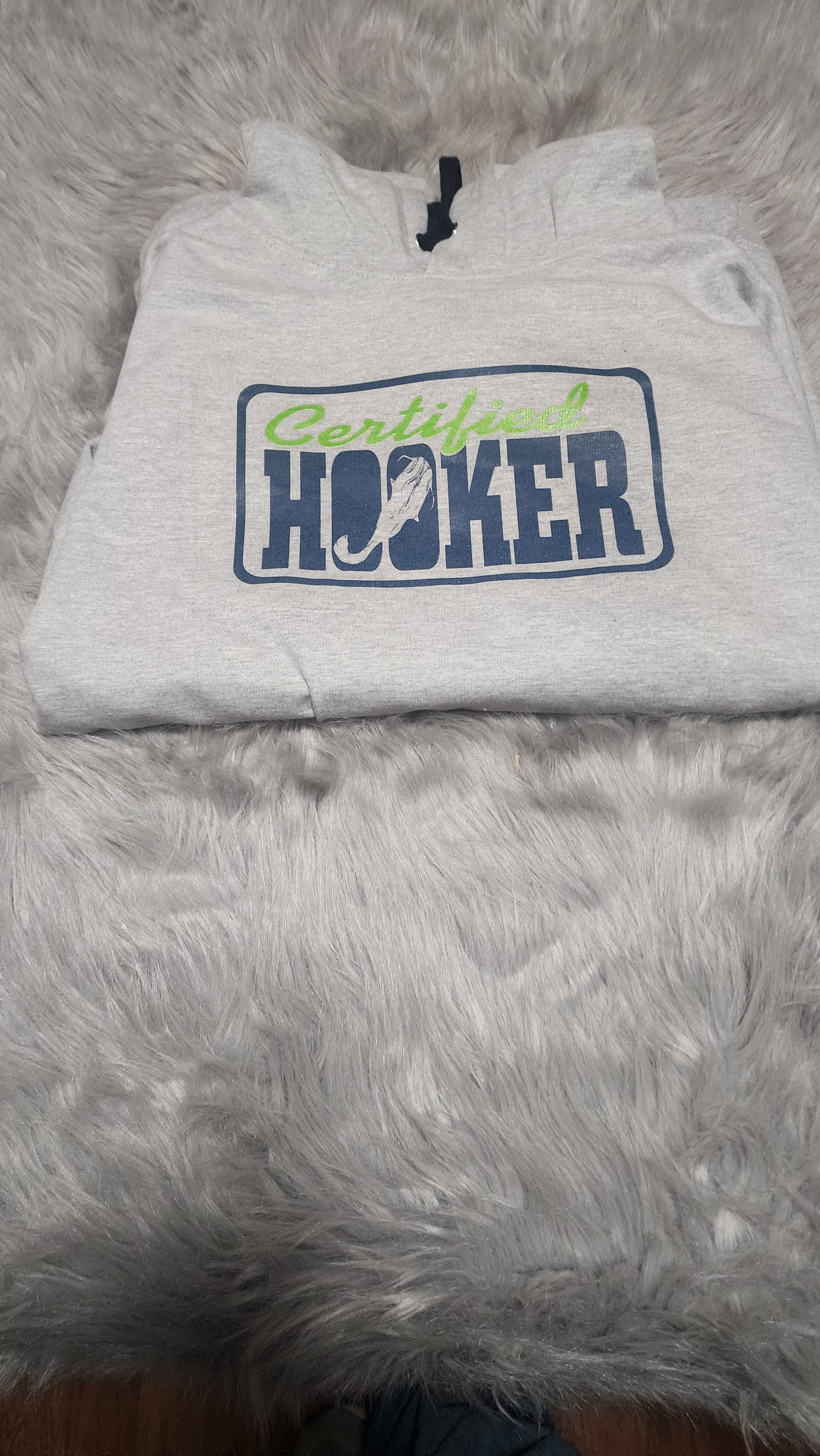 Certified hooker bend it till it breaks grey hoodie