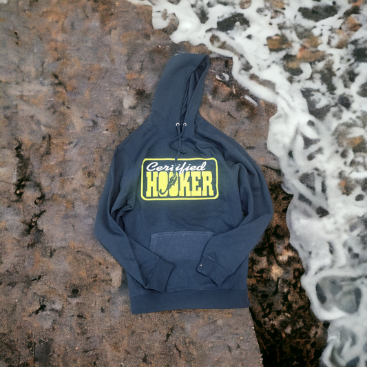 Certified hooker navy blue hoodie