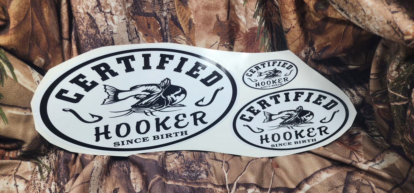 Certified hooker catfish decal