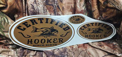 Certified hooker catfish decal