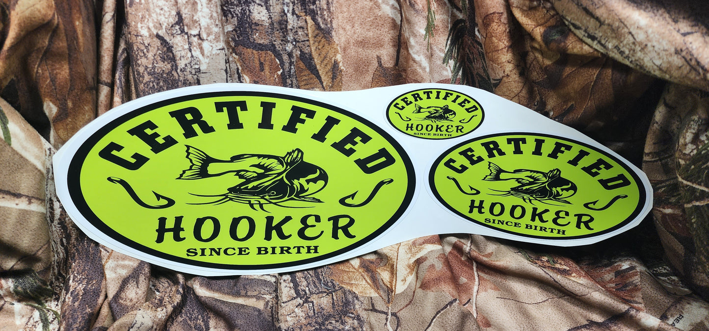 Certified hooker catfish decal